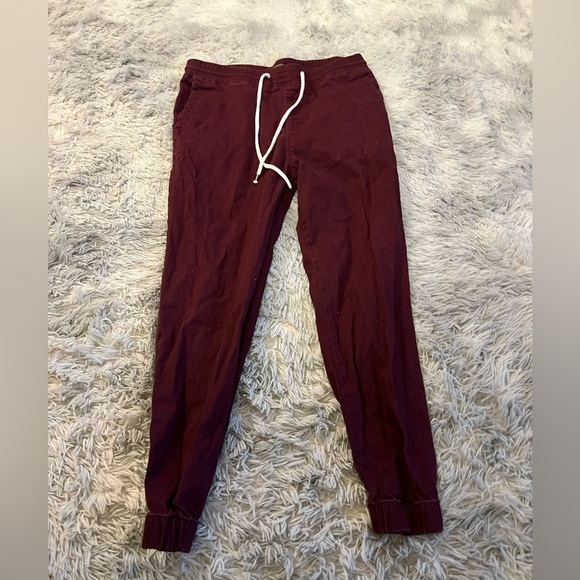 Elwood burgundy casual joggers - Picture 2 of 4